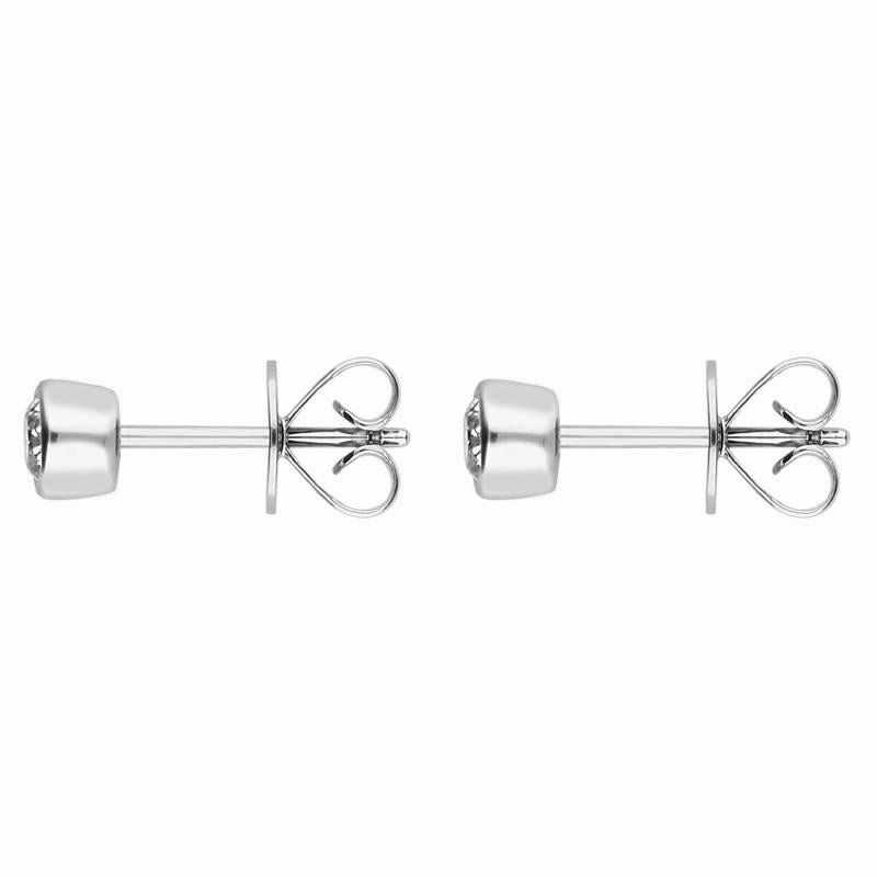 18ct White Gold 0.10ct Diamond Solitaire Stud Earrings