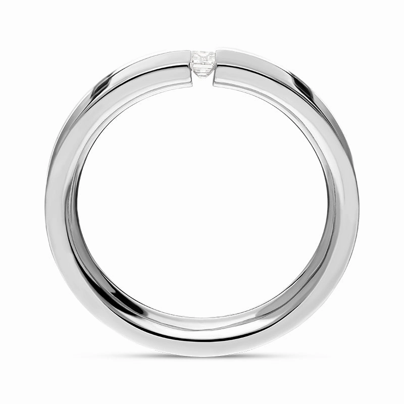 18ct White Gold 0.12ct Diamond 4mm Wedding Band