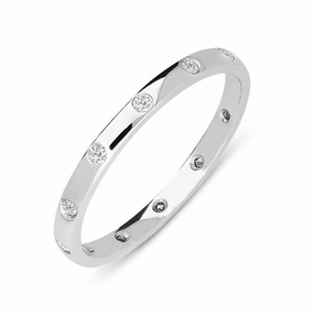 18ct White Gold 0.13ct Diamond Wedding Eternity Ring