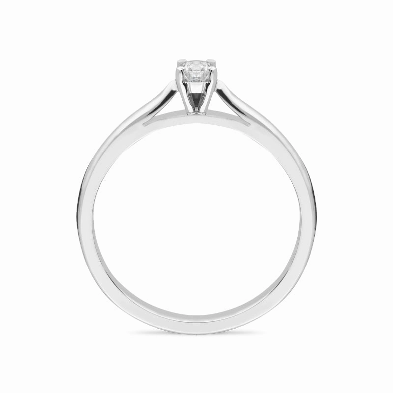 18ct White Gold 0.15ct Diamond Brilliant Cut Solitaire Ring