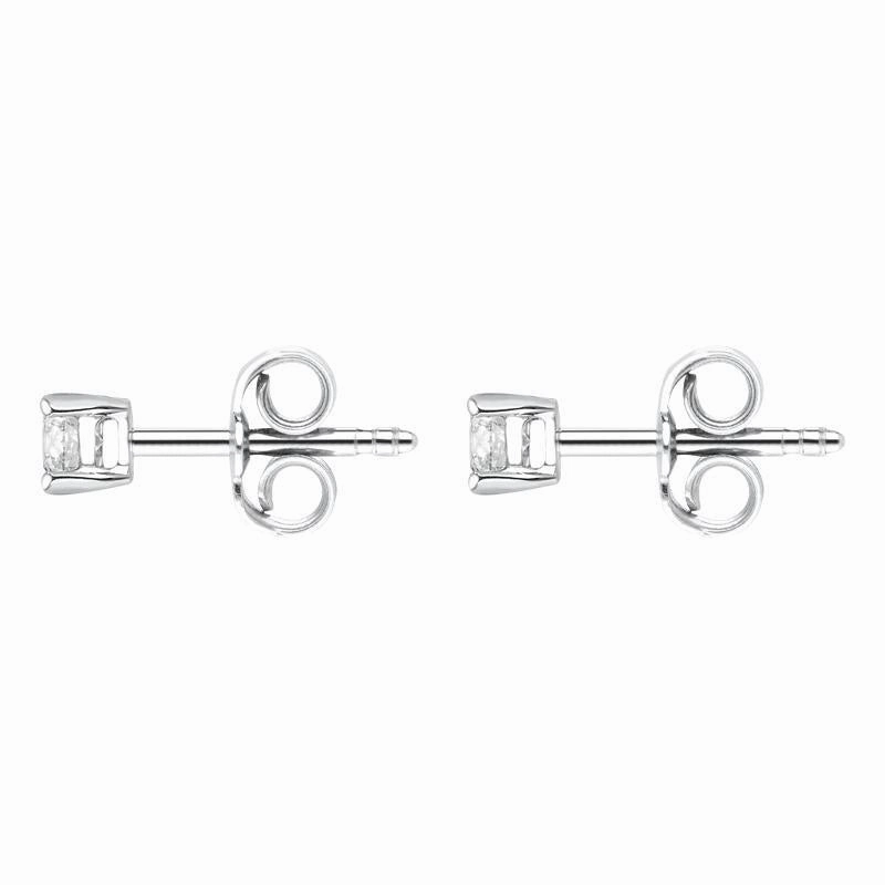 18ct White Gold 0.15ct Diamond Solitaire Stud Earrings