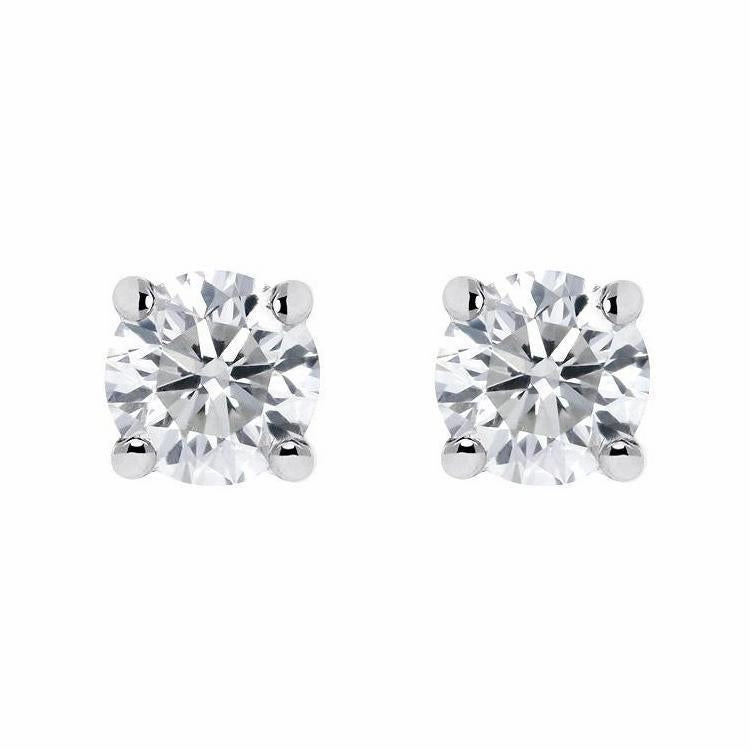 18ct White Gold 0.20ct Diamond Solitaire Stud Earrings