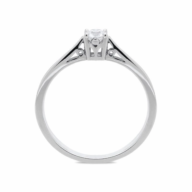 18ct White Gold 0.25ct Diamond Brilliant Cut Solitaire Ring