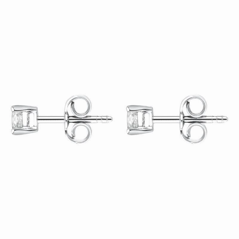 18ct White Gold 0.25ct Diamond Solitaire Stud Earrings