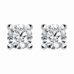 18ct White Gold 0.25ct Diamond Solitaire Stud Earrings
