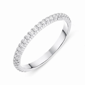 18ct White Gold 0.28ct Diamond Half Eternity Ring