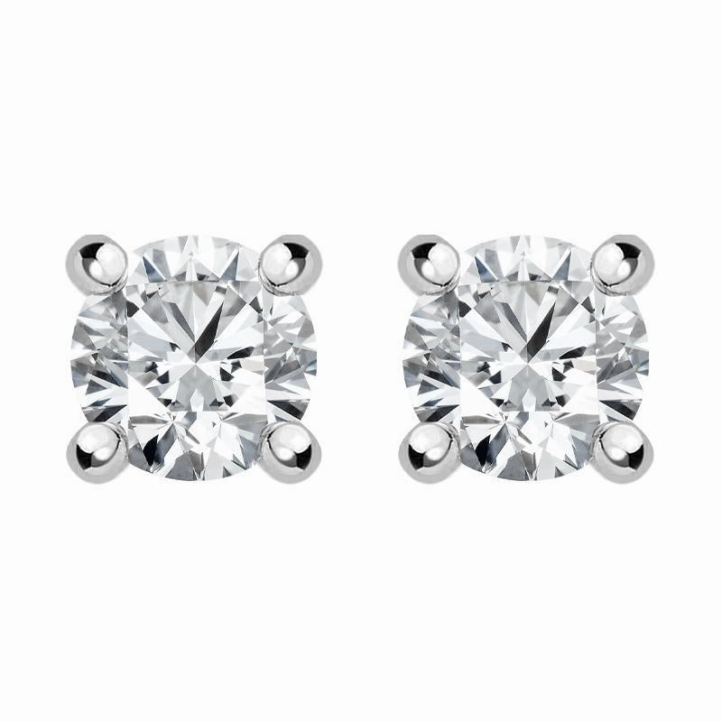 18ct White Gold 0.30ct Diamond Solitaire Stud Earrings