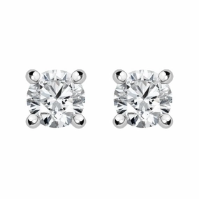 18ct White Gold 0.30ct Diamond Solitaire Stud Earrings