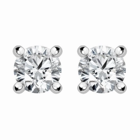 18ct White Gold 0.30ct Diamond Solitaire Stud Earrings