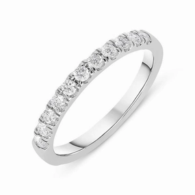 18ct White Gold 0.30ct Diamond Wedding Half Eternity Ring