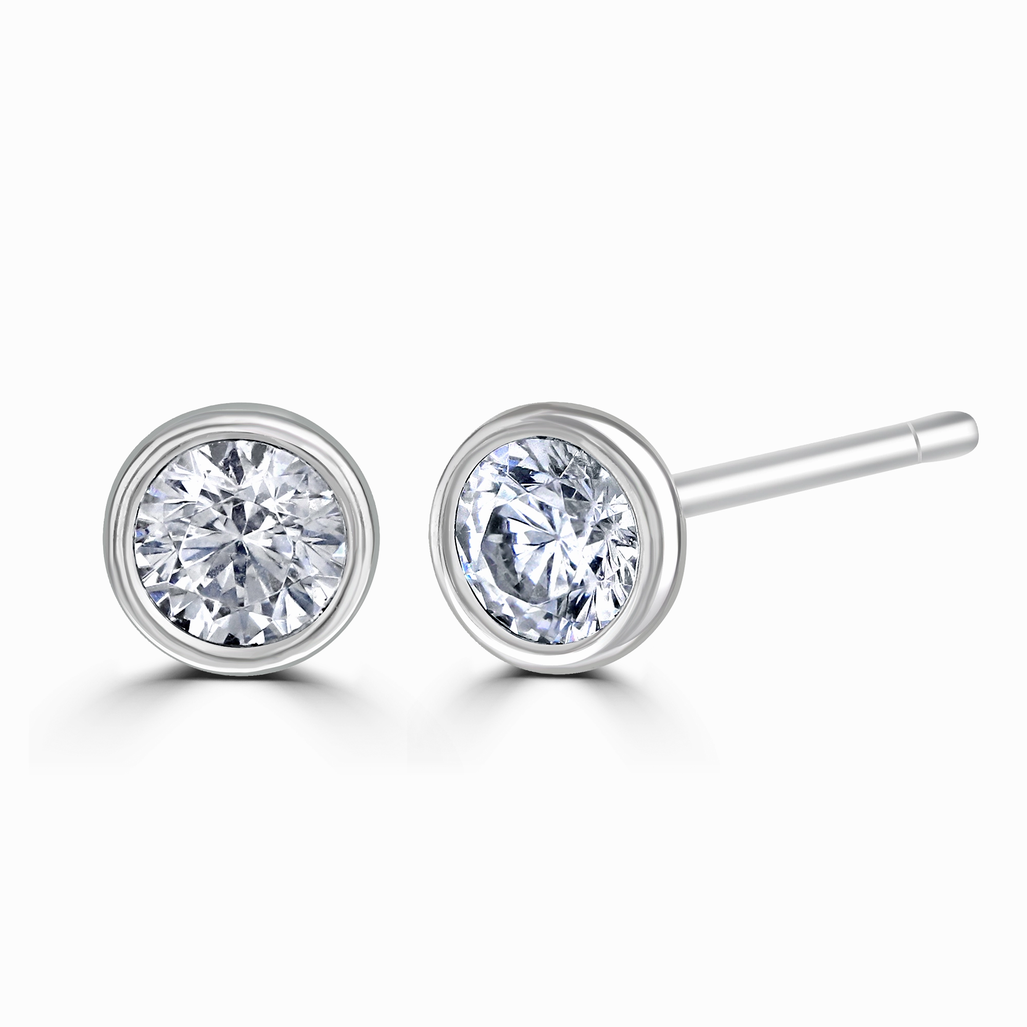18ct White Gold 0.30ct Lab Grown Diamond Solitaire Stud Earrings