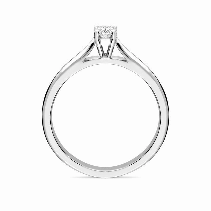 18ct White Gold 0.38ct Diamond Claw Set Solitaire Ring