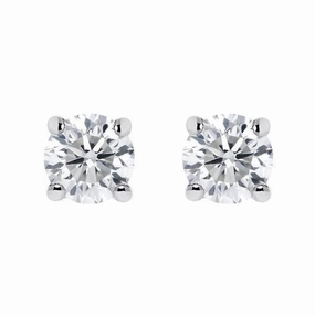 18ct White Gold 0.41ct Diamond Solitaire Stud Earrings
