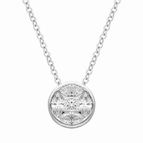 18ct White Gold 0.43ct Diamond Brilliant Cut Solitaire Necklace