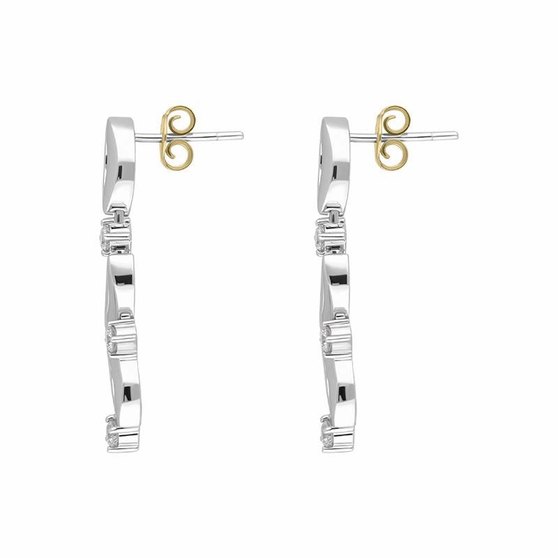 18ct White Gold 0.45ct Diamond Drop Earrings D