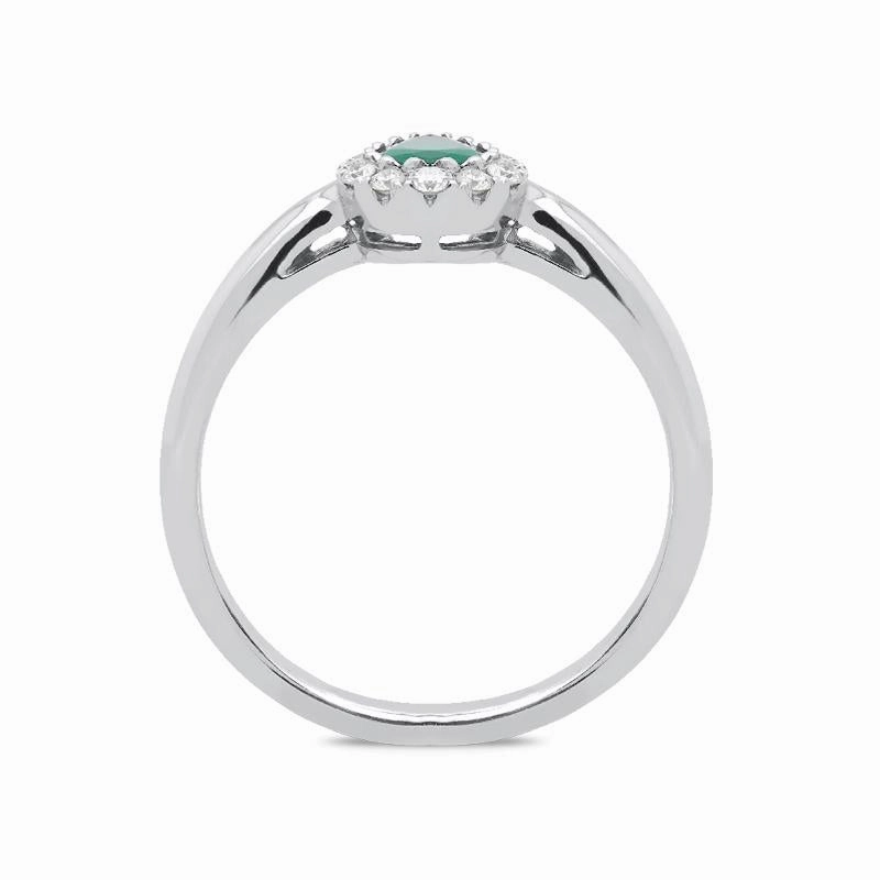 18ct White Gold 0.46ct Emerald Diamond Pear Cut Ring