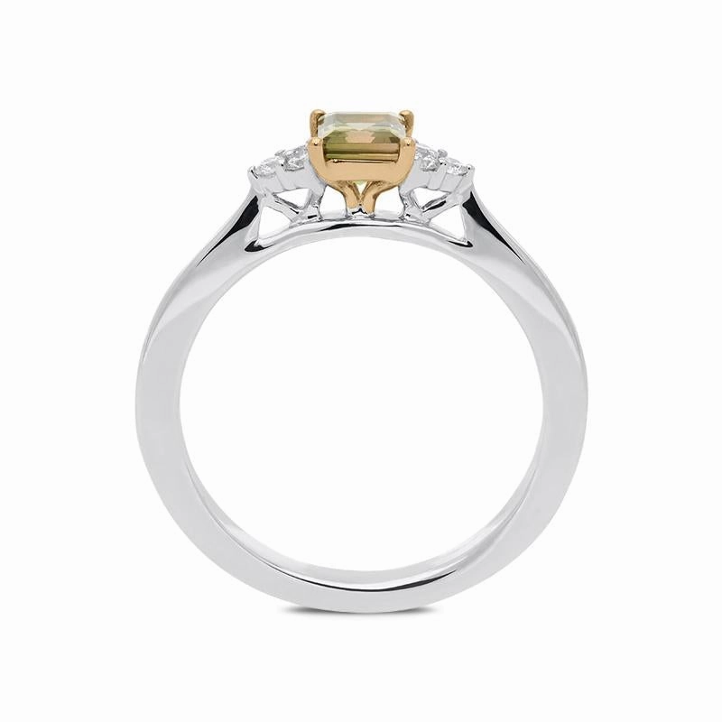 18ct White Gold 0.46ct Tourmaline Diamond Ring