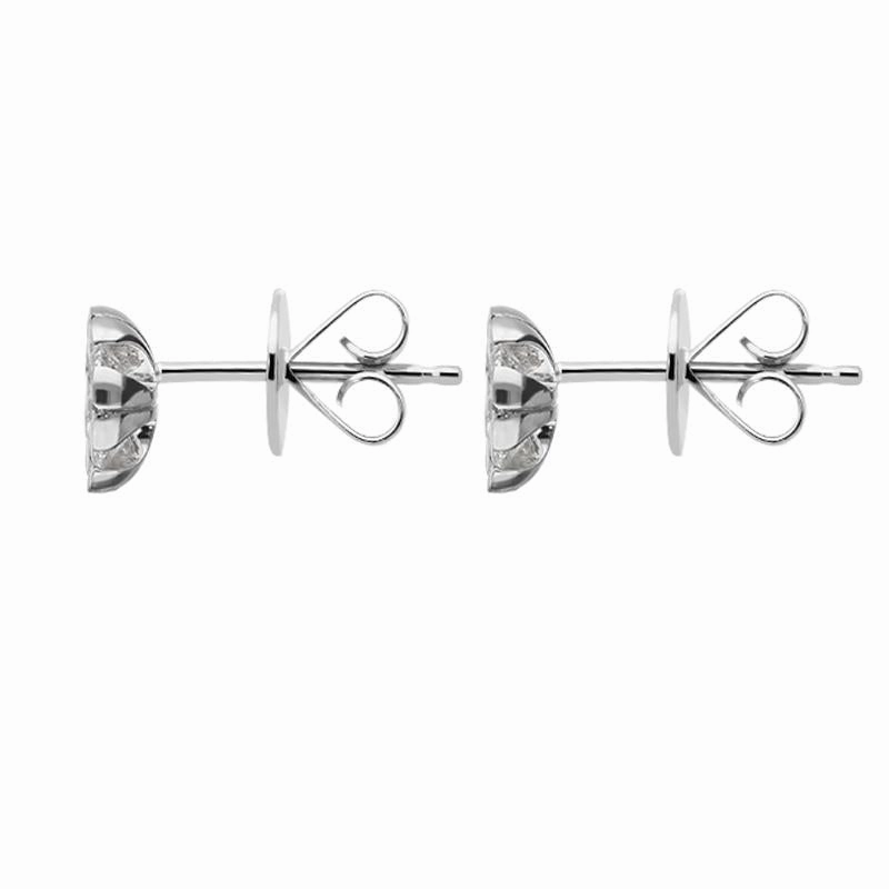 18ct White Gold 0.48ct Diamond Triangle Edge Stud Earrings