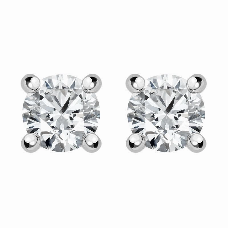 18ct White Gold 0.50ct Diamond Solitaire Stud Earrings