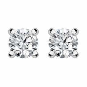 18ct White Gold 0.50ct Diamond Solitaire Stud Earrings
