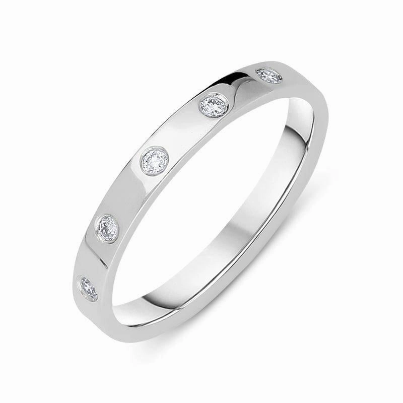 18ct White Gold 0.54ct Diamond Wedding Ring