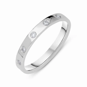18ct White Gold 0.54ct Diamond Wedding Ring