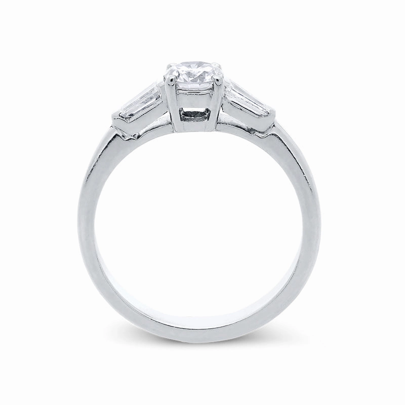 18ct White Gold 0.59ct Diamond Trilogy Ring