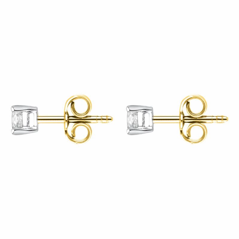 18ct White Gold 0.61ct Diamond Solitaire Brilliant Cut Stud Earrings