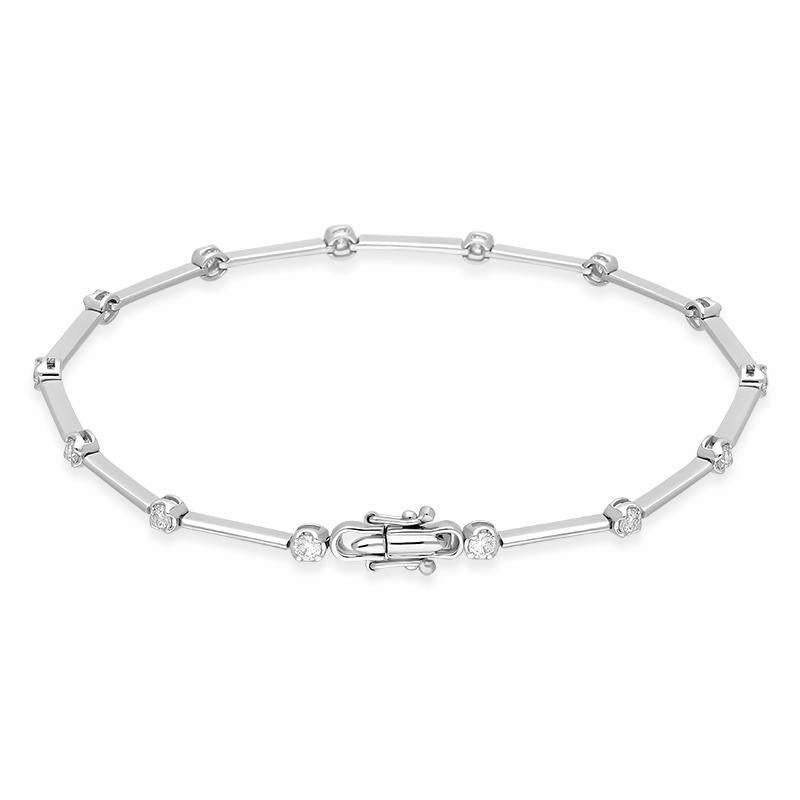 18ct White Gold 0.61ct Diamond Tennis Bracelet
