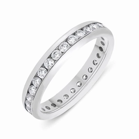 18ct White Gold 0.79ct Diamond Brilliant Cut Channel Set Wedding Eternity Ring