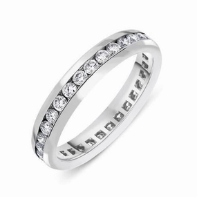 18ct White Gold 0.80ct Diamond Channel Set Wedding Eternity Ring