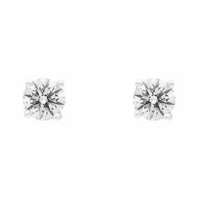 18ct White Gold 0.80ct Diamond Solitaire Brilliant Cut Stud Earrings