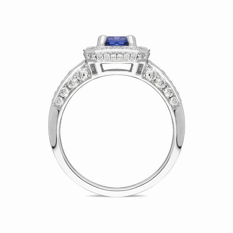 18ct White Gold 0.96ct Tanzanite 0.80ct Diamond Ring