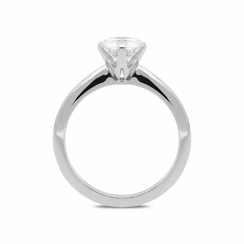 18ct White Gold 1.00ct Diamond Brilliant Cut Solitaire Ring D