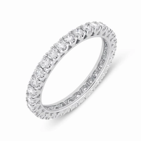 18ct White Gold 1.01ct Diamond Full Eternity Ring