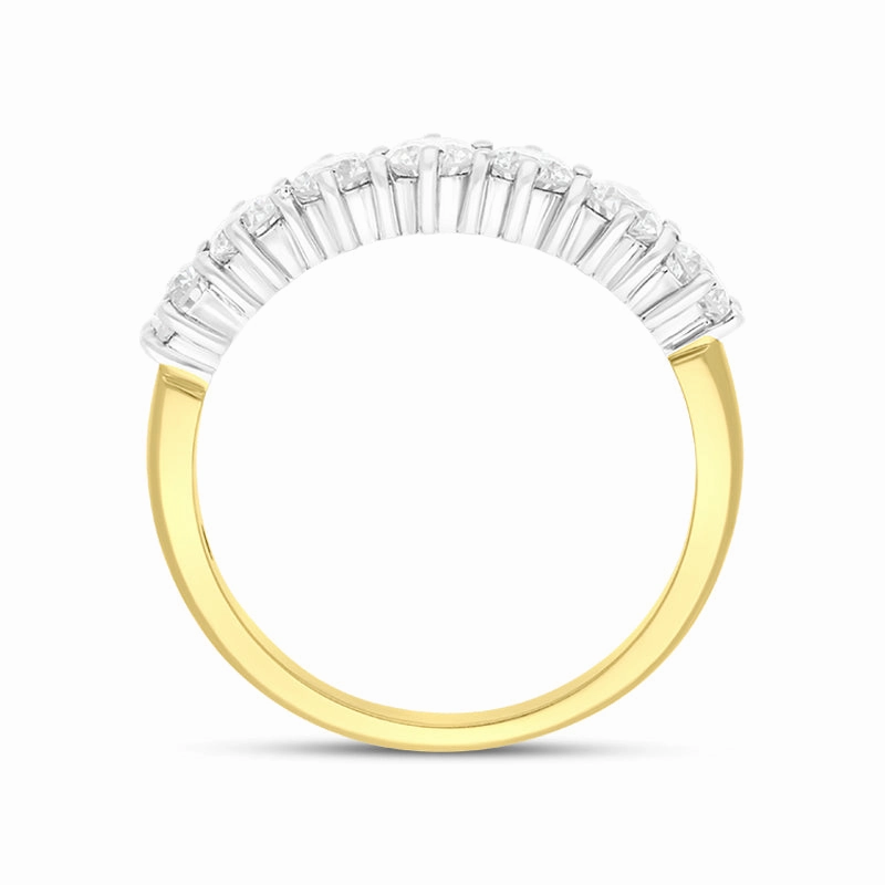18ct White Gold 1.12ct Diamond Seven Stone Half Eternity Ring