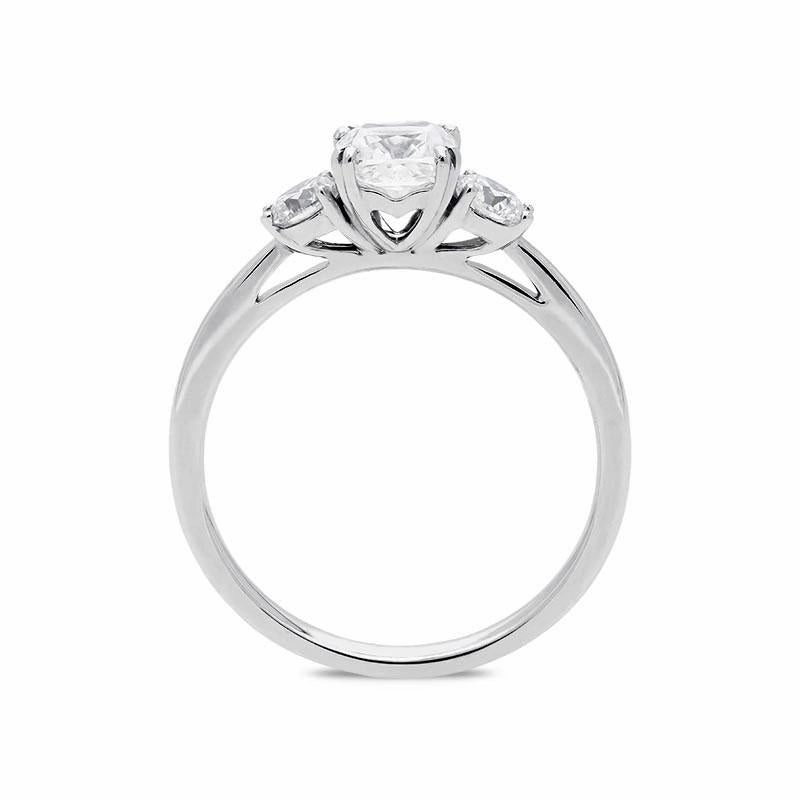 18ct White Gold 1.16ct Diamond Trilogy Ring