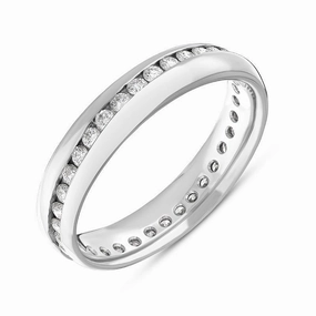 18ct White Gold 4mm 0.57ct Diamond Wedding Ring D