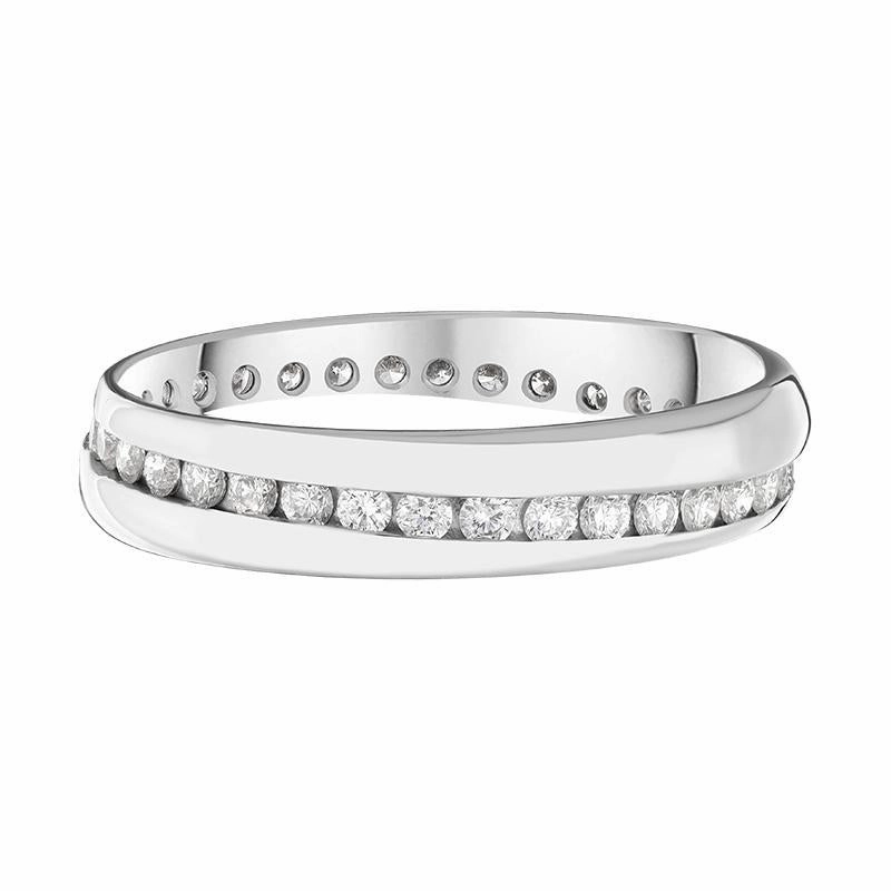 18ct White Gold 4mm 0.57ct Diamond Wedding Ring D