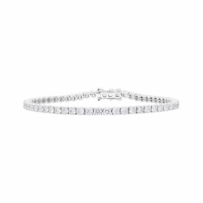 18ct White Gold 5.60ct Diamond Tennis Bracelet