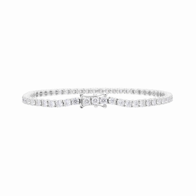 18ct White Gold 5.60ct Diamond Tennis Bracelet