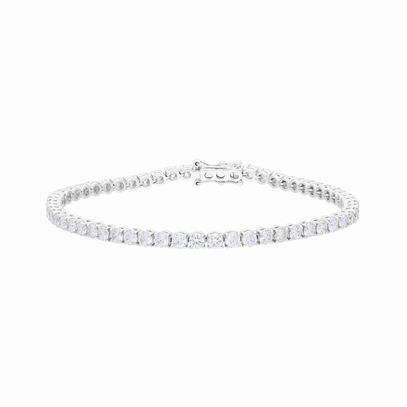 18ct White Gold 5.60ct Diamond Tennis Bracelet