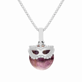 18ct White Gold Blue John Zodiac Gemini 9mm Bead Pendant