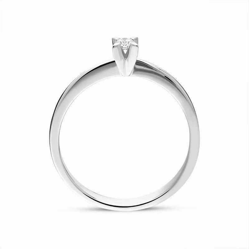 18ct White Gold Brilliant Cut Diamond Shoulder Solitaire Ring