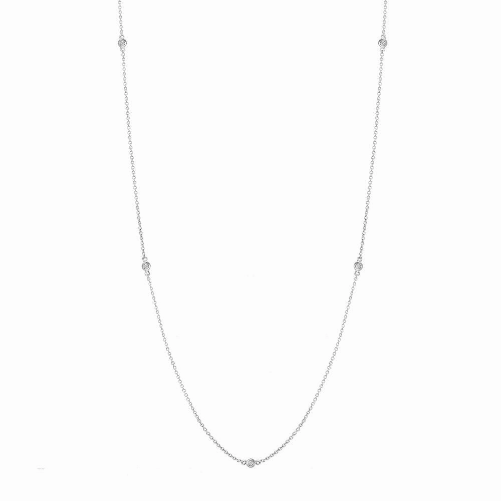 18ct White Gold Diamond Long Necklet