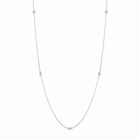 18ct White Gold Diamond Long Necklet