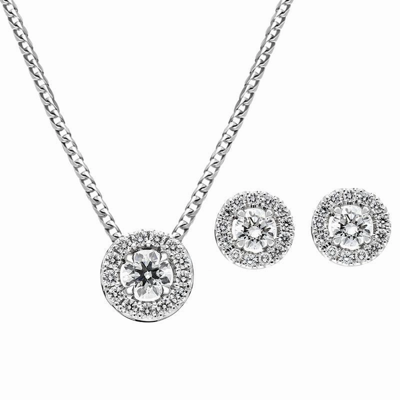 18ct White Gold Diamond Two Piece Gift Set