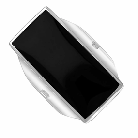 18ct White Gold Whitby Jet Queen's Jubilee Hallmark Large Oblong Ring D