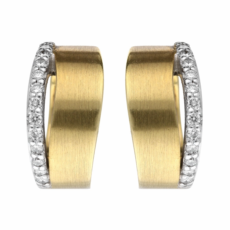 18ct Yellow Gold 0.10ct Diamond Hoop Earrings