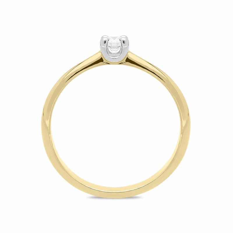 18ct Yellow Gold 0.15ct Brilliant Cut Diamond Solitaire Ring